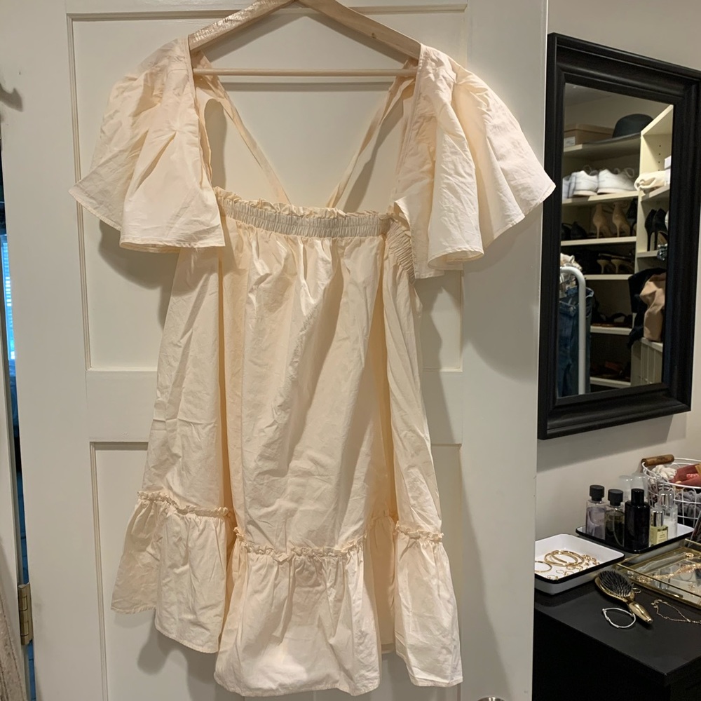 Free People Cream Mini Dress